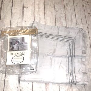 Biltmore blue/gray embroidered euro sham 26x26